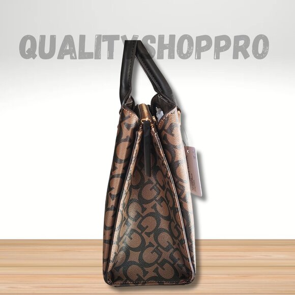 Handbag Guess Dark Brown Brand New with Tag - Picture 3 of 7